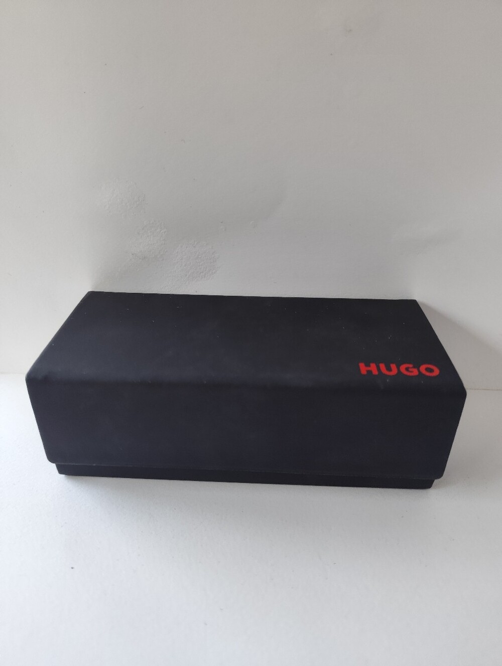 Hugo Black Eyewear Case with Red Logo